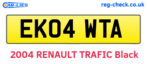 EK04WTA are the vehicle registration plates.