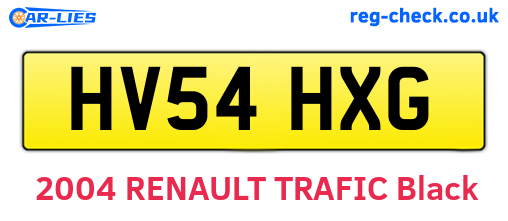 HV54HXG are the vehicle registration plates.
