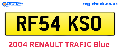 RF54KSO are the vehicle registration plates.