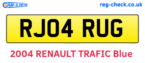RJ04RUG are the vehicle registration plates.
