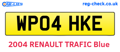 WP04HKE are the vehicle registration plates.
