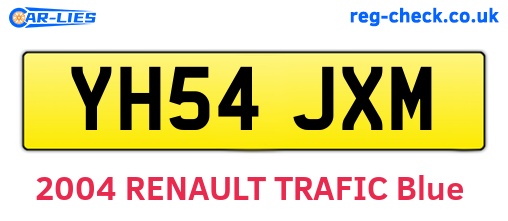 YH54JXM are the vehicle registration plates.