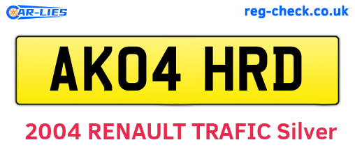 AK04HRD are the vehicle registration plates.
