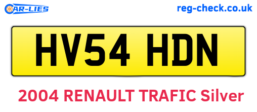 HV54HDN are the vehicle registration plates.
