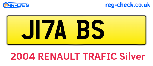 J17ABS are the vehicle registration plates.