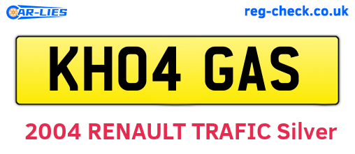 KH04GAS are the vehicle registration plates.