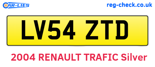 LV54ZTD are the vehicle registration plates.