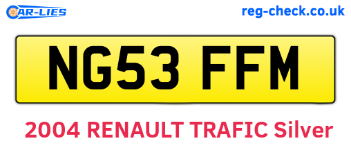 NG53FFM are the vehicle registration plates.
