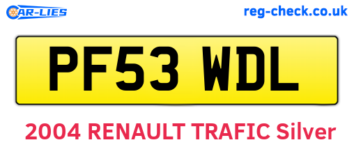 PF53WDL are the vehicle registration plates.