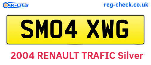 SM04XWG are the vehicle registration plates.