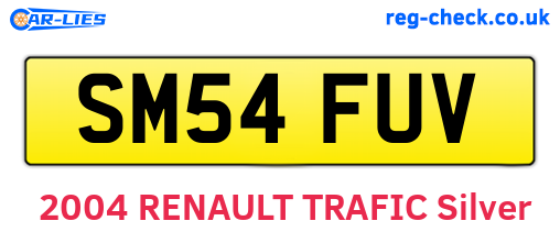 SM54FUV are the vehicle registration plates.