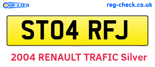 ST04RFJ are the vehicle registration plates.