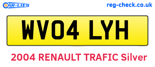 WV04LYH are the vehicle registration plates.