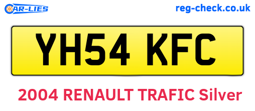 YH54KFC are the vehicle registration plates.
