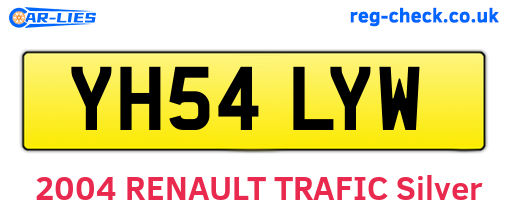 YH54LYW are the vehicle registration plates.