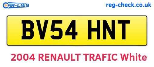 BV54HNT are the vehicle registration plates.