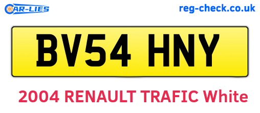 BV54HNY are the vehicle registration plates.