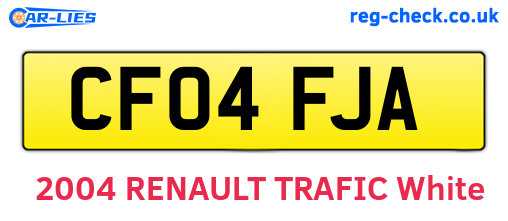 CF04FJA are the vehicle registration plates.