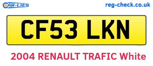 CF53LKN are the vehicle registration plates.