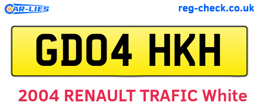 GD04HKH are the vehicle registration plates.