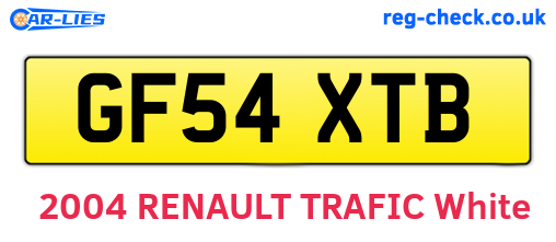 GF54XTB are the vehicle registration plates.
