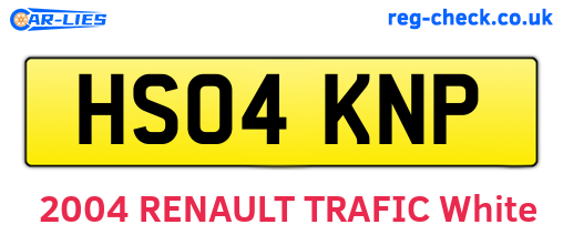 HS04KNP are the vehicle registration plates.
