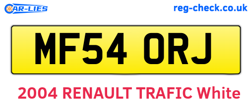 MF54ORJ are the vehicle registration plates.