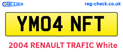 YM04NFT are the vehicle registration plates.
