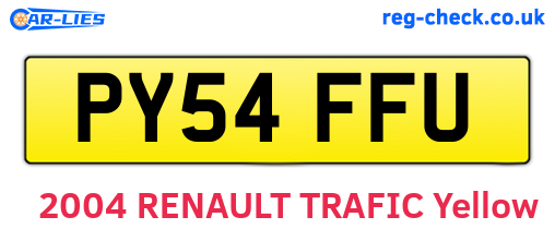 PY54FFU are the vehicle registration plates.