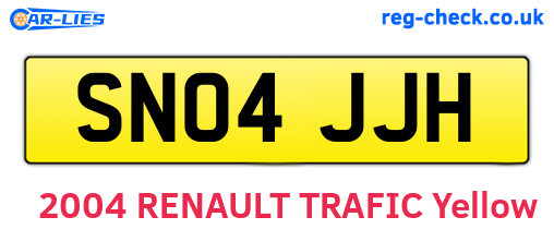 SN04JJH are the vehicle registration plates.