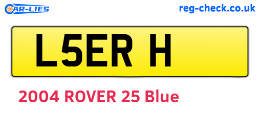 L5ERH are the vehicle registration plates.