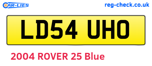 LD54UHO are the vehicle registration plates.
