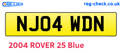 NJ04WDN are the vehicle registration plates.
