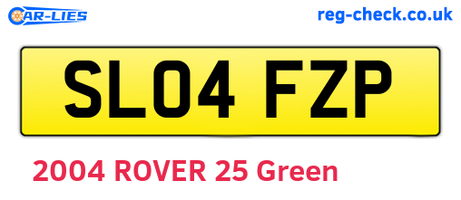SL04FZP are the vehicle registration plates.