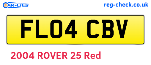 FL04CBV are the vehicle registration plates.