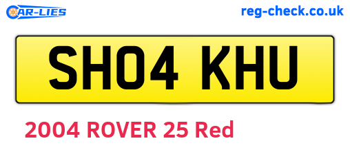 SH04KHU are the vehicle registration plates.