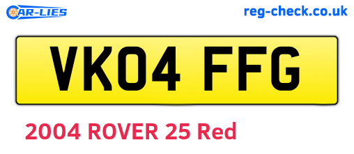 VK04FFG are the vehicle registration plates.