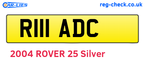 R111ADC are the vehicle registration plates.