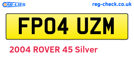 FP04UZM are the vehicle registration plates.