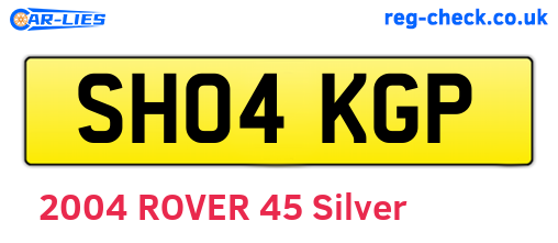 SH04KGP are the vehicle registration plates.
