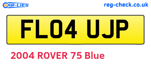 FL04UJP are the vehicle registration plates.