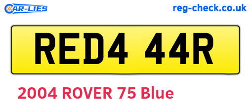 RED444R are the vehicle registration plates.