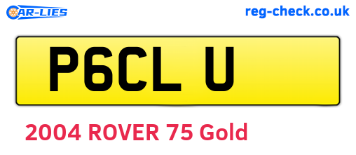 P6CLU are the vehicle registration plates.