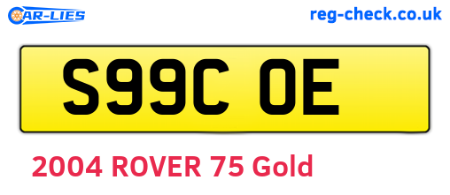S99COE are the vehicle registration plates.