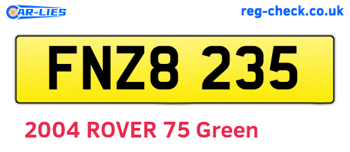FNZ8235 are the vehicle registration plates.