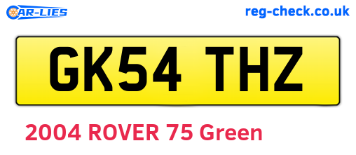 GK54THZ are the vehicle registration plates.