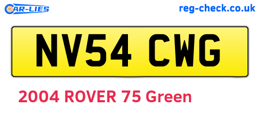 NV54CWG are the vehicle registration plates.