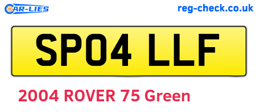 SP04LLF are the vehicle registration plates.