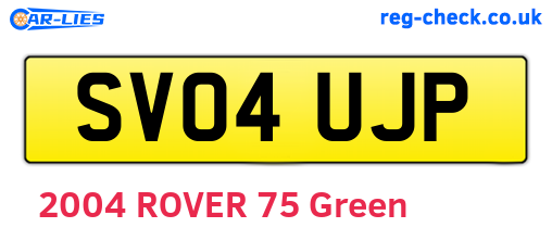 SV04UJP are the vehicle registration plates.