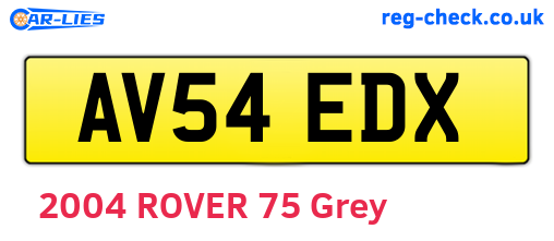 AV54EDX are the vehicle registration plates.